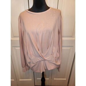 Pink Twist Top Sweatshirt/Sweater Express XL Balletcore Feminine Flowy Coquette